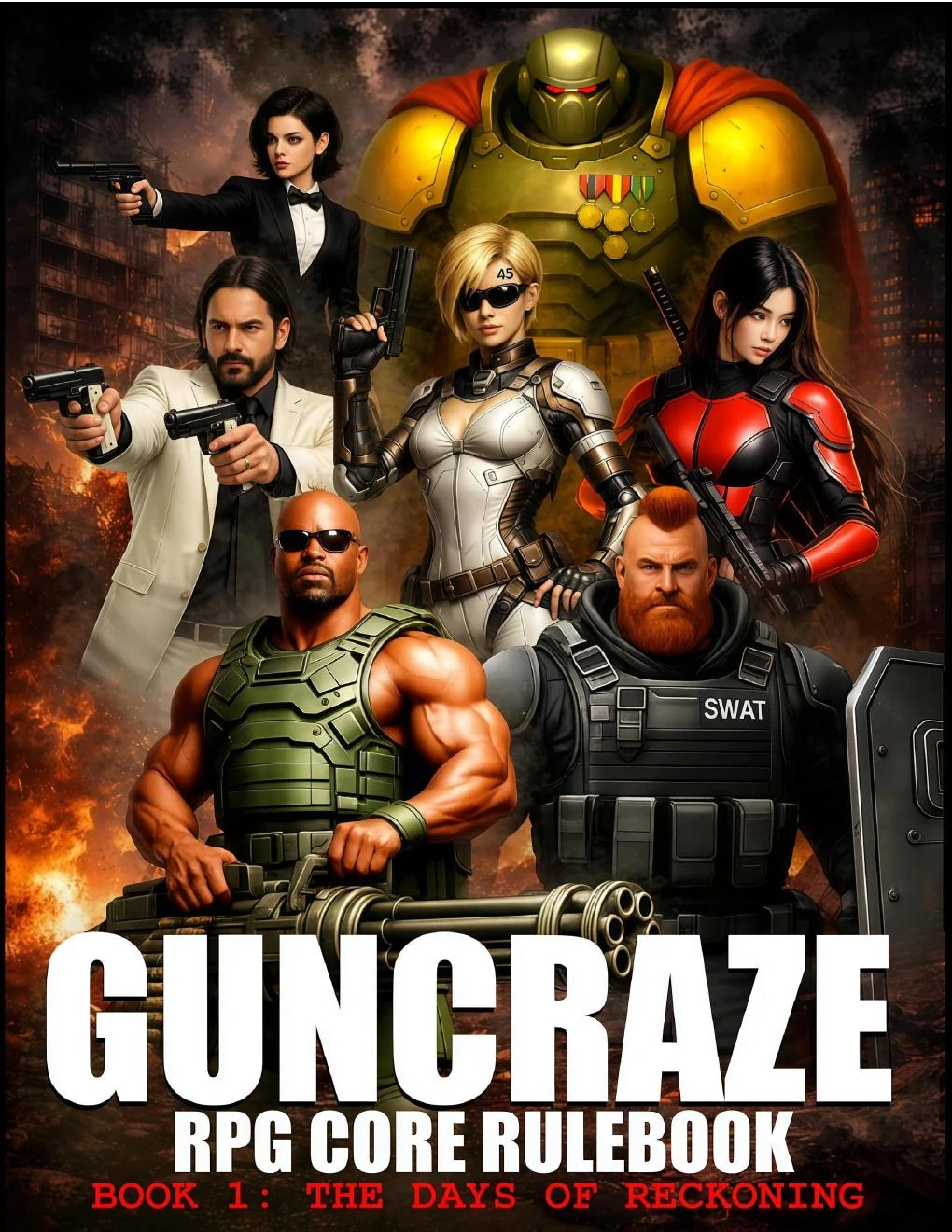 GunCraze RPG Core Rulebook cover, Book 1: The Days of Reckoning