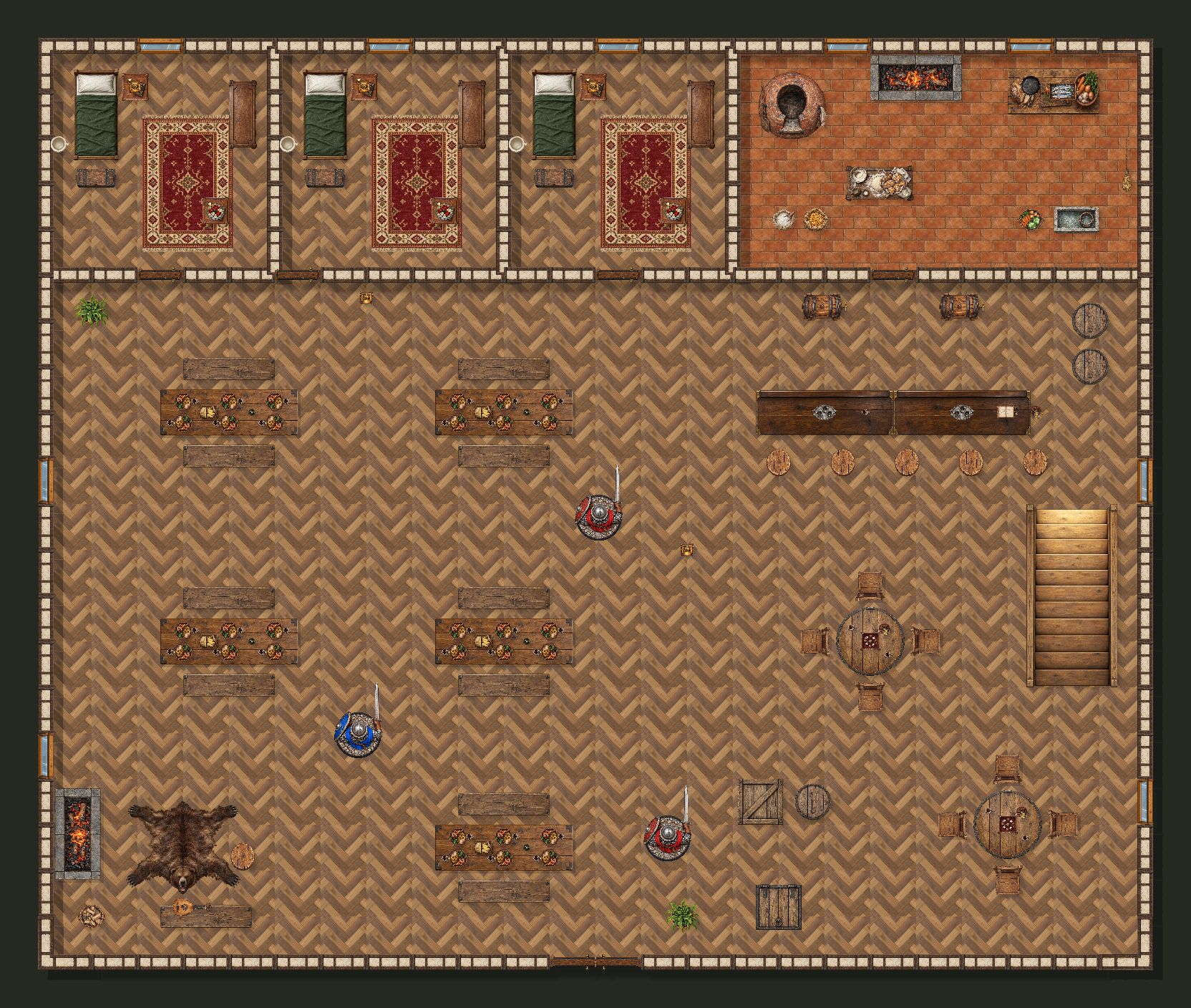 The Copper Stag Tavern — 26 by 22 square map