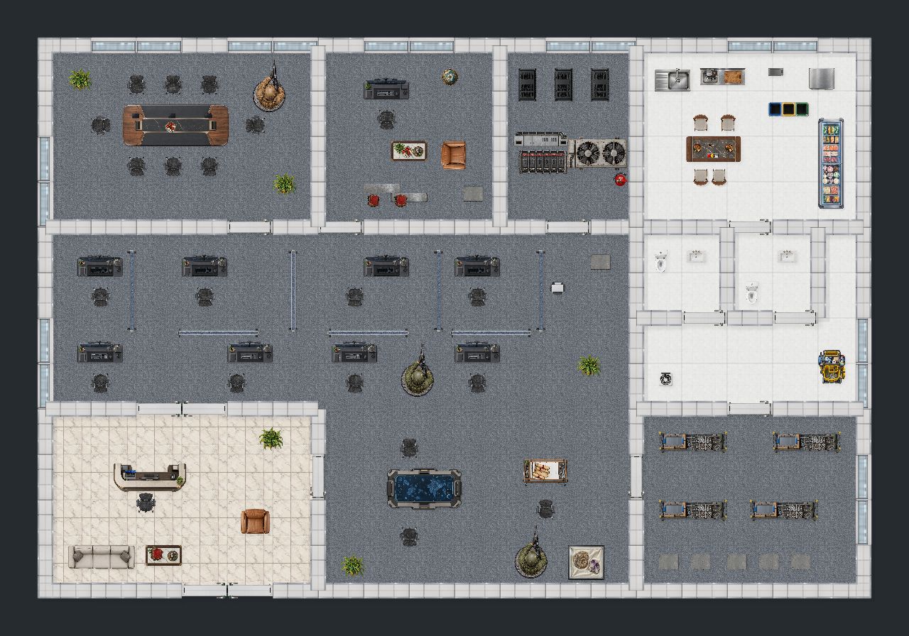 Glasshouse Corporate Office — 20 by 14 square map